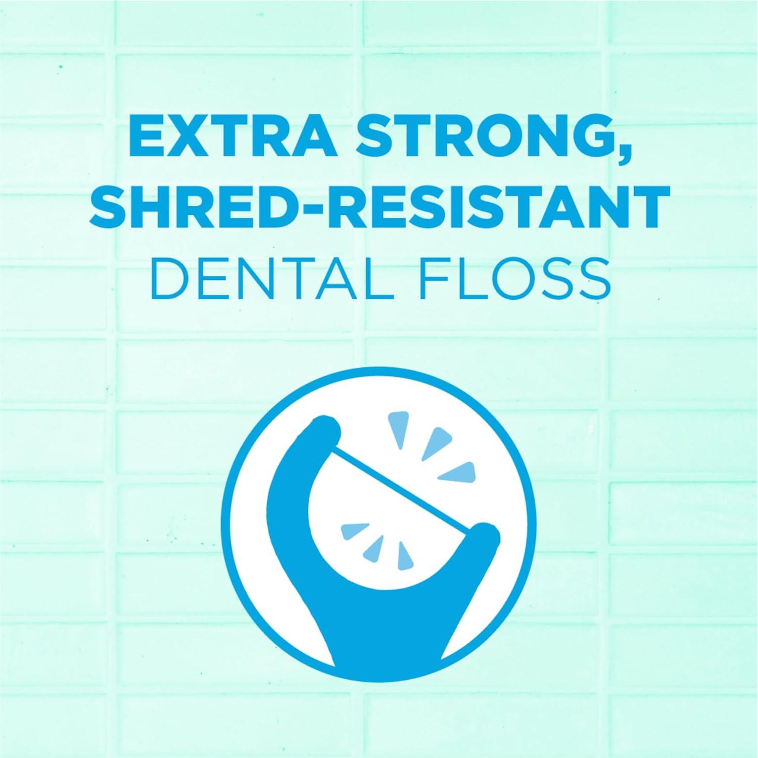 image:imageGUM Advanced Care Floss Picks Dental Flossers for Adults with Vitamin E and Fluoride Extra Strong ShredResistant Dental Floss Easy Grip Handle Fresh Mint Flavor 90 ct