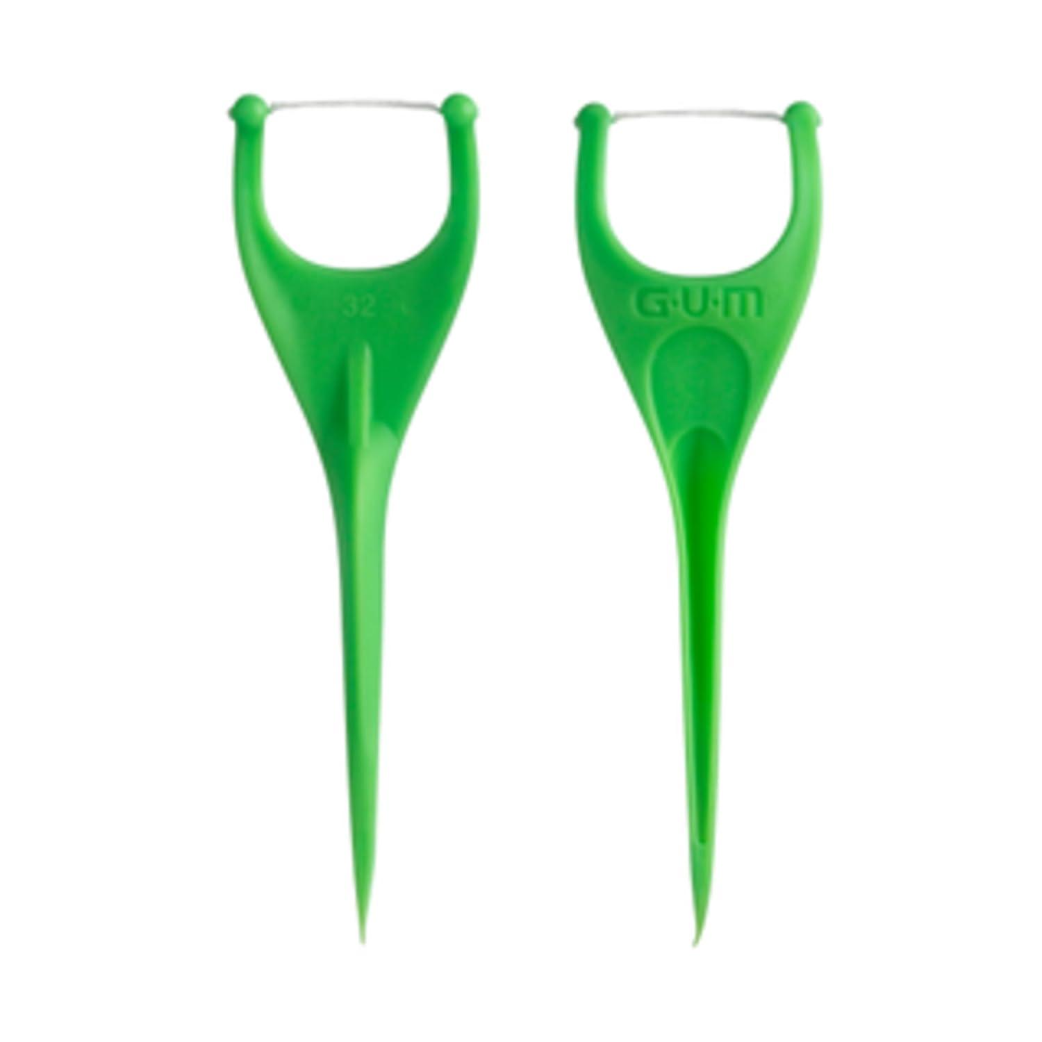 image:imageGUM Angled Floss Picks Perfect for Tight Teeth Extra Strong ShredResistant Dental Floss Angled for Easy Reach Dental Flossers for Adults Fresh Mint Flavor 75 Count75 Count