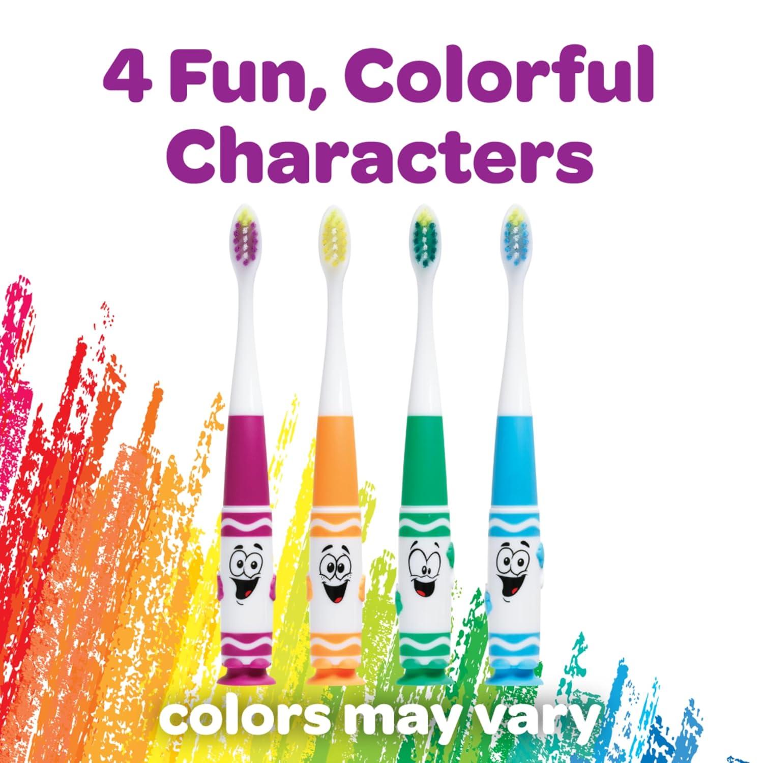 image:imageGUM Crayola PipSqueaks Kids Toothbrush UltraSoft Ages 3 1 Count Pack of 41 Count Pack of 4