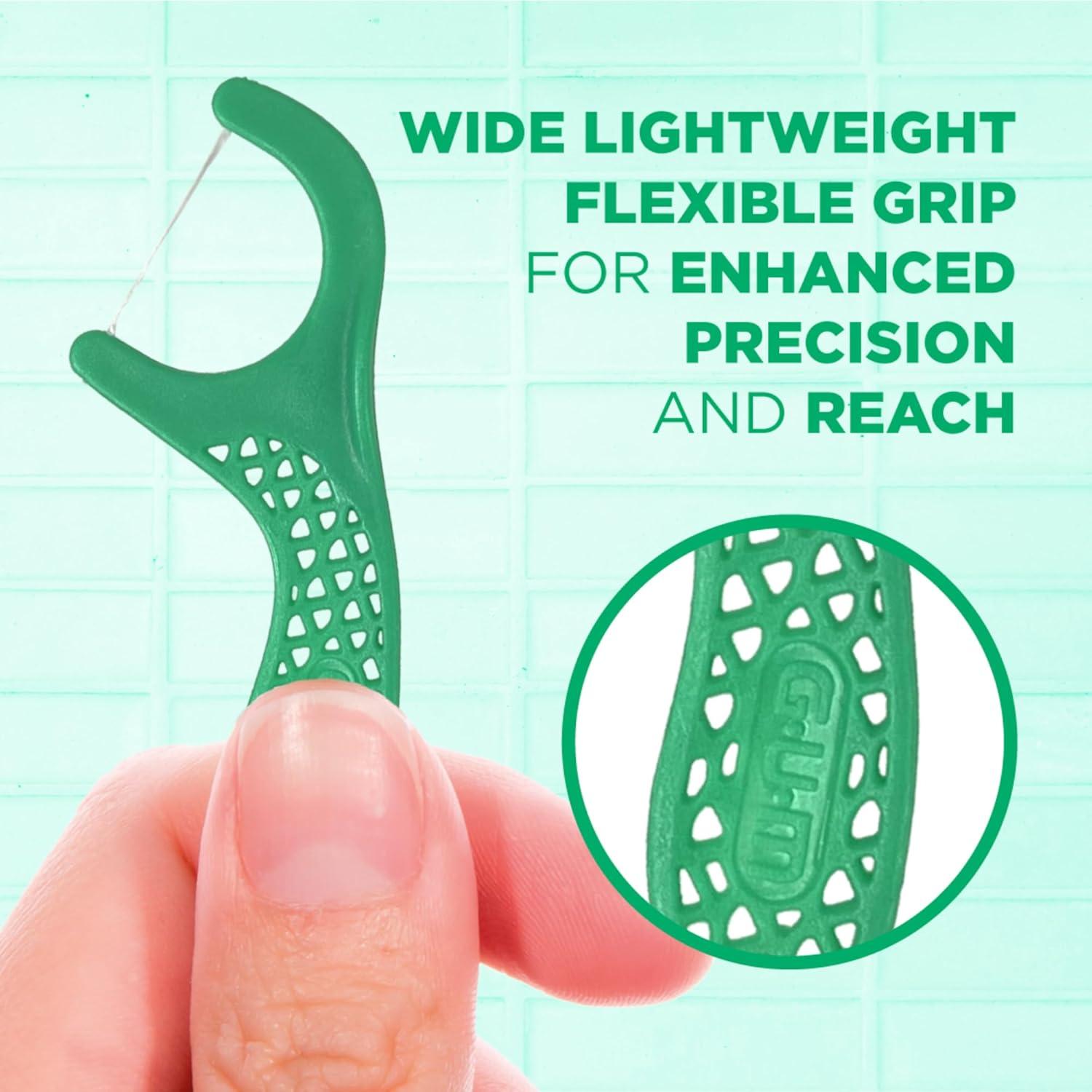 image:imageGUM Professional Clean Floss Picks Extra Strong ShredResistant Floss Easy Grip Handle Dental Flossers for Adults Fresh Mint Flavor 90 Count Pack of 3 270 Total90 Count