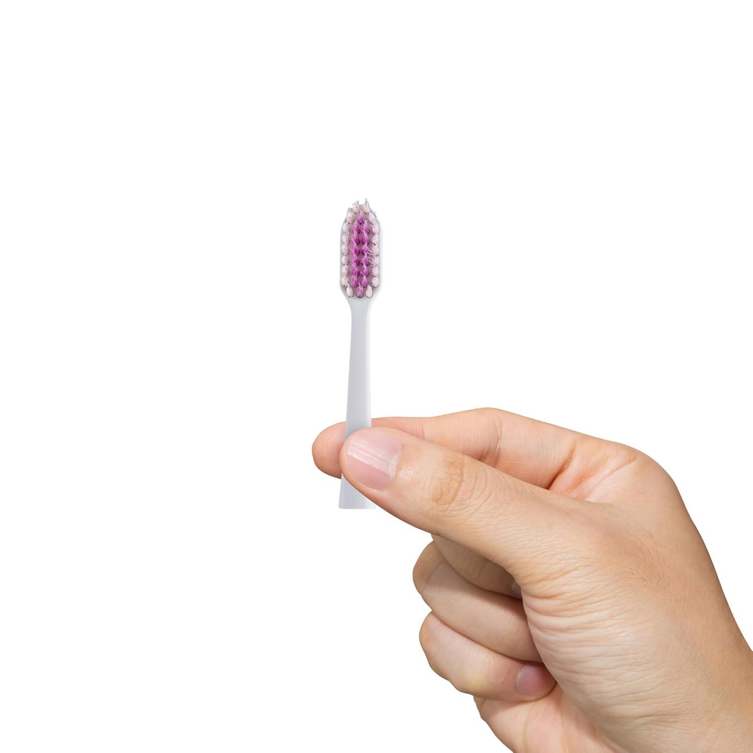 image:imageGUM Sonic Powered Toothbrush Tapered Bristles Clean Below The Gumline Bundle Black 1 Handle1 Count 2 Refills 2 CountPack of 1White