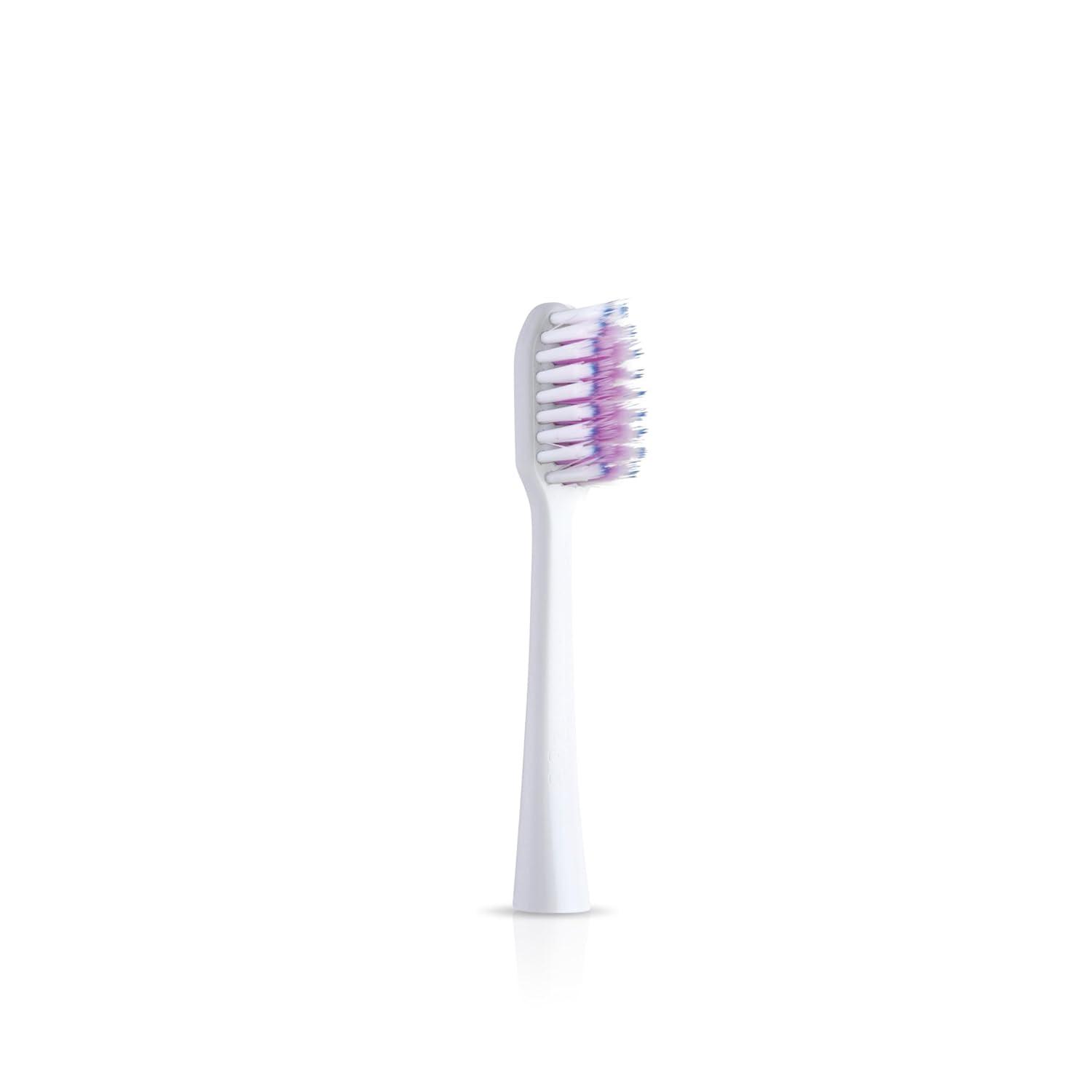 image:imageGUM Sonic Powered Toothbrush Tapered Bristles Clean Below The Gumline Bundle Black 1 Handle1 Count 2 Refills 2 CountPack of 1White