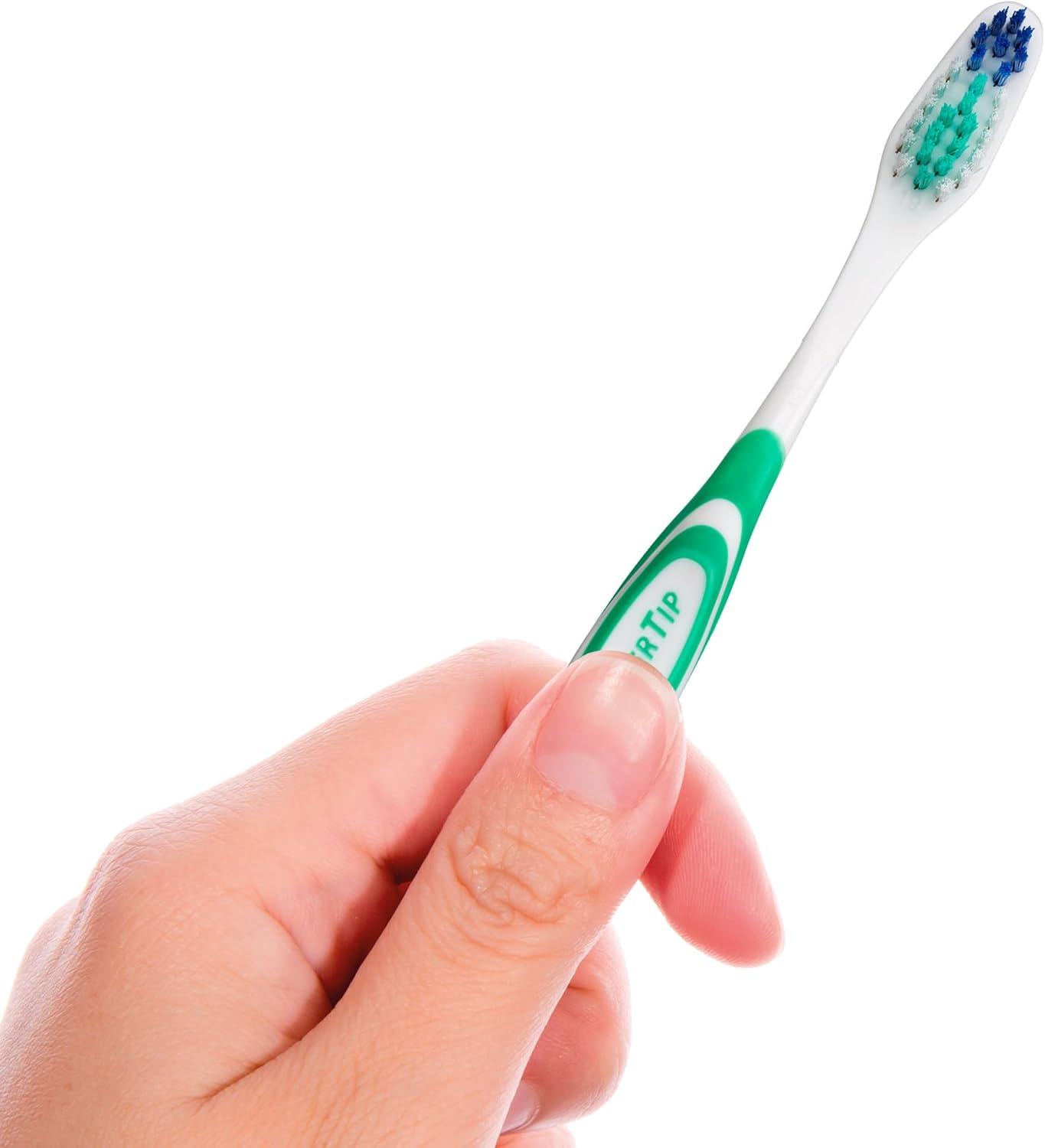 image:imageGUM Super Tip Toothbrush Soft Bristle Toothbrush for Adults with Tongue Cleaner Compact Head 1ct Pack of 121 Count Pack of 12