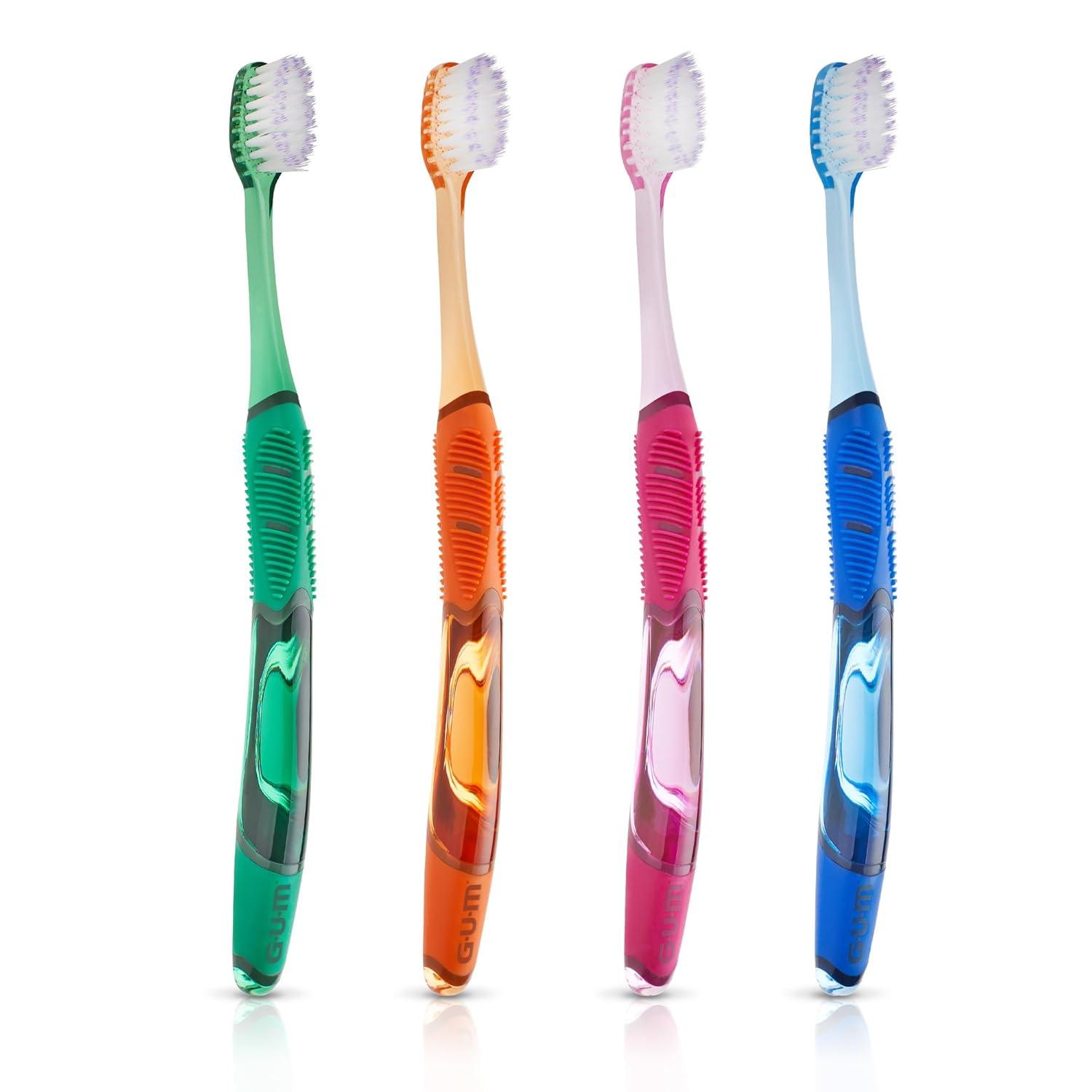 image:imageGUM Technique Deep Clean Toothbrush Compact Head Soft Toothbrushes for Adults with Sensitive Soft Bristles 1 Count Pack of 61 Count Pack of 6