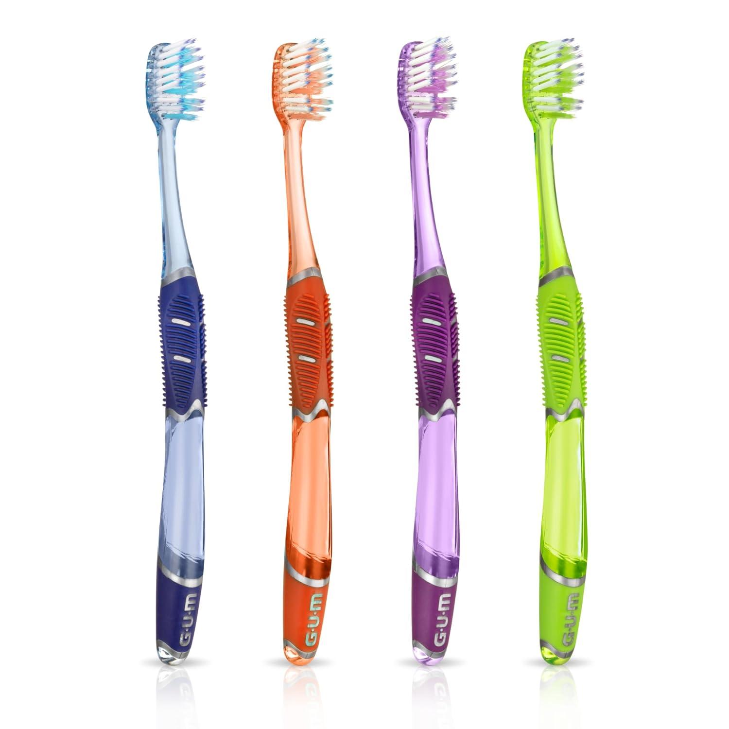 image:imageGUM Technique Deep Clean Toothbrush Compact Head Soft Toothbrushes for Adults with Sensitive Soft Bristles 1 Count Pack of 63 Count Pack of 1
