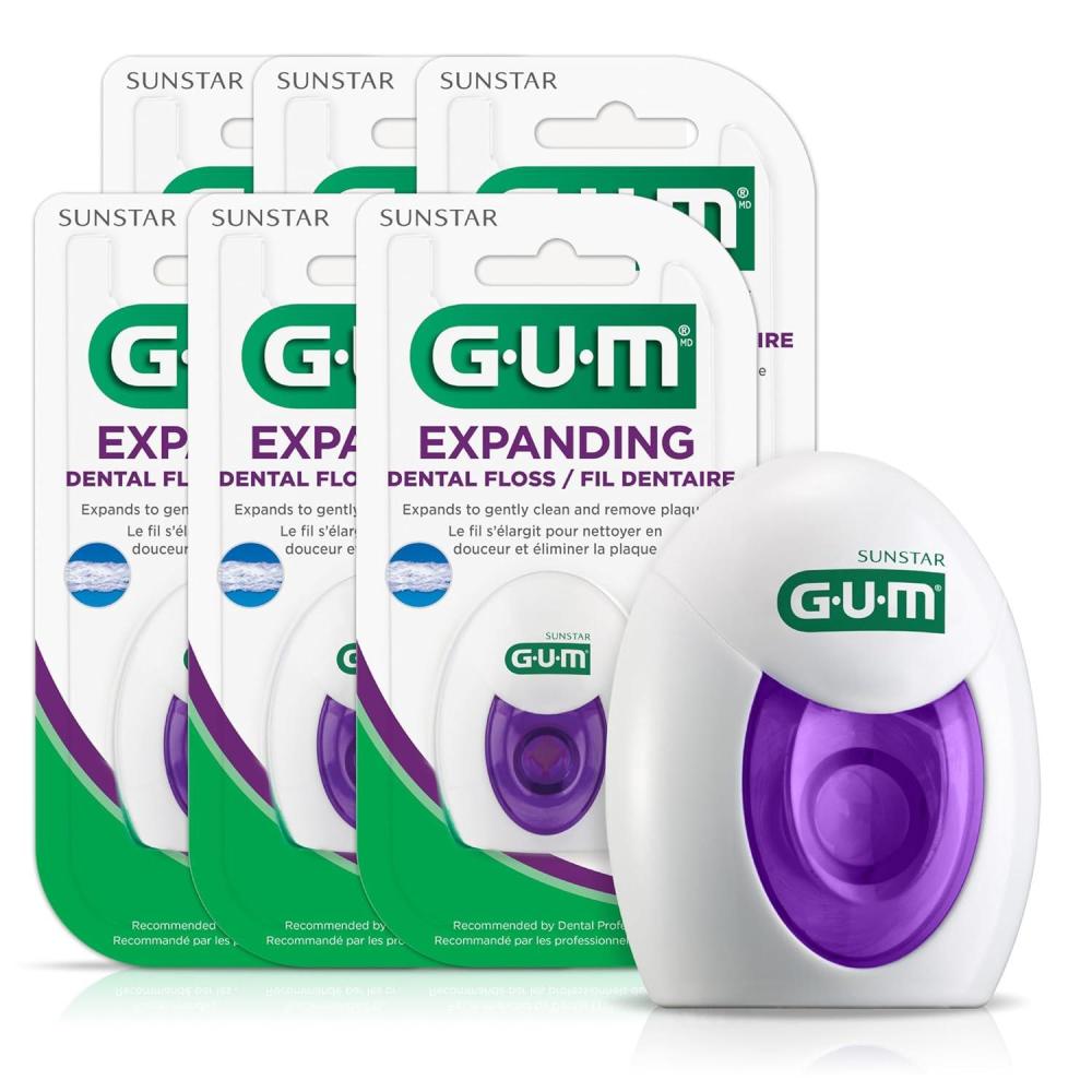 image:imageExpanding Dental Floss  Waxed Woven Floss  Effective Plaque Removal for Tight Teeth  Unflavored1 Count Pack of 6