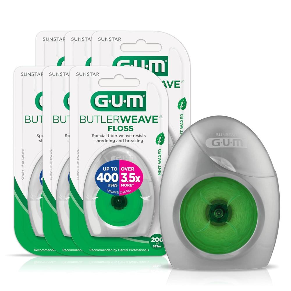image:imageGUM ButlerWeave Dental Floss 200 Yard 6pk1 Count Pack of 1