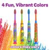 GUM Crayola Deep Clean Children’s Toothbrush, Extra Soft Toothbrush for Kids, Suction Cup Base, Ages 4+, 1 Count(Pack of 4)