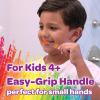 GUM Crayola Deep Clean Children’s Toothbrush, Extra Soft Toothbrush for Kids, Suction Cup Base, Ages 4+, 1 Count(Pack of 4)