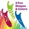 GUM Crayola Kids Flossers with Fluoride – Designed for Little Hands – Fun Grape Flavor – Easy to Use Kids Floss Picks for Children Ages 3+, 40 Count (Pack of 6)