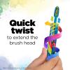 GUM Crayola Twistables Kids Toothbrush with Fun Twisting Head, Soft Bristles, Ages 3+(1 ct)