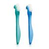 GUM Denture Brush – Dual Headed Hard Bristle Toothbrush for Dentures & Acrylic Retainers – Dentist Recommended Denture Cleaner (Pack of 1)(1 COUNT (Pack of 2))
