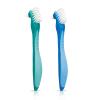 GUM Denture Brush – Dual Headed Hard Bristle Toothbrush for Dentures & Acrylic Retainers – Dentist Recommended Denture Cleaner (Pack of 1)(1 ct)