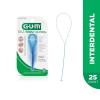 GUM EEZ-Thru Floss Threaders, Dental Flossers for Braces, Bridges, & Implants(25 Count (Pack of 1))