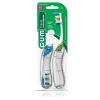 GUM Folding Travel Toothbrush, Compact Head + Tongue Cleaner, Soft Bristled Travel Toothbrushes for Adults, 2 Count (Pack of 6)