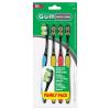 GUM Multi-Clean Toothbrush, Soft Multi-Level Bristles, Medium Head, 4 Count (Pack of 3)