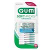 GUM Soft-Picks Original, Easy to Use Dental Picks for Teeth Cleaning and Gum Health, Disposable Interdental Brushes with Convenient Carry Case, Dentist Recommended Dental Picks, 150ct (6pk)