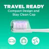 GUM Sonic Powered Toothbrush, Tapered Bristles Clean Below The Gumline, Bundle, Black, 1 Handle(1 Count) + 2 Refills 2 Count(Pack of 1)(White)