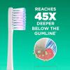 GUM Sonic Powered Toothbrush, Tapered Bristles Clean Below The Gumline, Bundle, Black, 1 Handle(1 Count) + 2 Refills 2 Count(Pack of 1)(White)