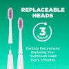 GUM Sonic Powered Toothbrush, Tapered Bristles Clean Below The Gumline, Bundle, Black, 1 Handle(1 Count) + 2 Refills 2 Count(Pack of 1)(White)