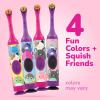 GUM Squishmallows Kids Battery Power Toothbrush, Soft Bristles, with Suction Cup Base, Batteries Included, 1 Count (Pack of 2)