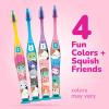 GUM Squishmallows Kids Toothbrush, Extra Soft Bristles, with Suction Cup Base, Compact Head, 2 Count (Pack of 2)