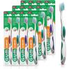 GUM Summit+ Soft Toothbrush, Ultra Fine Tapered Bristles for More Effective Plaque Removal, Extra Soft Toothbrushes for Adults, 12 Count(1 Count (Pack of 12))