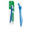 GUM Denture Brush – Dual Headed Hard Bristle Toothbrush for Dentures & Acrylic Retainers – Dentist Recommended Denture Cleaner (Pack of 1)(1 ct)