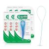 GUM EEZ-Thru Floss Threaders, Dental Flossers for Braces, Bridges, & Implants(25 Count (Pack of 6))