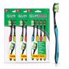 GUM Multi-Clean Toothbrush, Soft Multi-Level Bristles, Medium Head, 4 Count (Pack of 3)