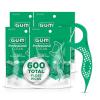 GUM Professional Clean Floss Picks – Extra Strong Shred-Resistant Floss, Easy Grip Handle – Dental Flossers for Adults – Fresh Mint Flavor, 150 Count (Pack of 4) 600 Total(150 Count (Pack of 4))