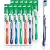 GUM Super Tip Toothbrush, Soft Bristle Toothbrush for Adults with Tongue Cleaner, Compact Head, 1ct (Pack of 12)(1 Count (Pack of 12))