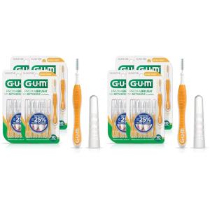GUM Proxabrush Go-Betweens – Ultra Tight- Interdental Brushes – Soft Bristled Dental Picks for Plaque Removal Health – Safe for Braces & Dental Devices, 10 Count (Pack of 4)(10 Count (Pack of 8))
