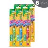 GUM Crayola Timer Light Toothbrush for Kids, Soft Bristles, Suction Cup Base, Children & Toddler Toothbrush 3 Year Old + (6pk)(6 Brushes)