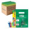 GUM Crayola Marker Toothbrush and Crayola Flossers Patient Pack, KIT35, Includes: Toothbrush, Floss Picks and Patient Bags, Professional Samples, 144 Patient Kits