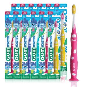 GUM Monsterz Junior Toothbrush, 902PC, Professional Sample, 1 Count (Pack of 12)