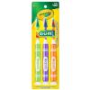 GUM Crayola Marker Children’s Toothbrush, Soft Bristled Kids’ Toothbrush Set Age 5+, Suction Cup Base, 3ct (6pk)(3 Count (Pack of 6))