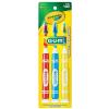 GUM Crayola Marker Children’s Toothbrush, Soft Bristled Kids’ Toothbrush Set Age 5+, Suction Cup Base, 3ct (6pk)(3 Count (Pack of 6))