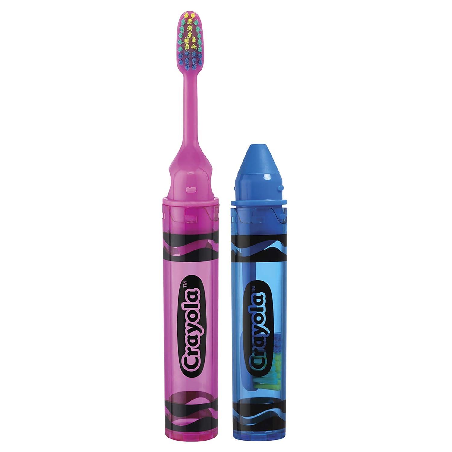 image:imageGUM Crayola Kids Travel Toothbrush Antibacterial Bristles Soft Ages 4 2ct 6pk