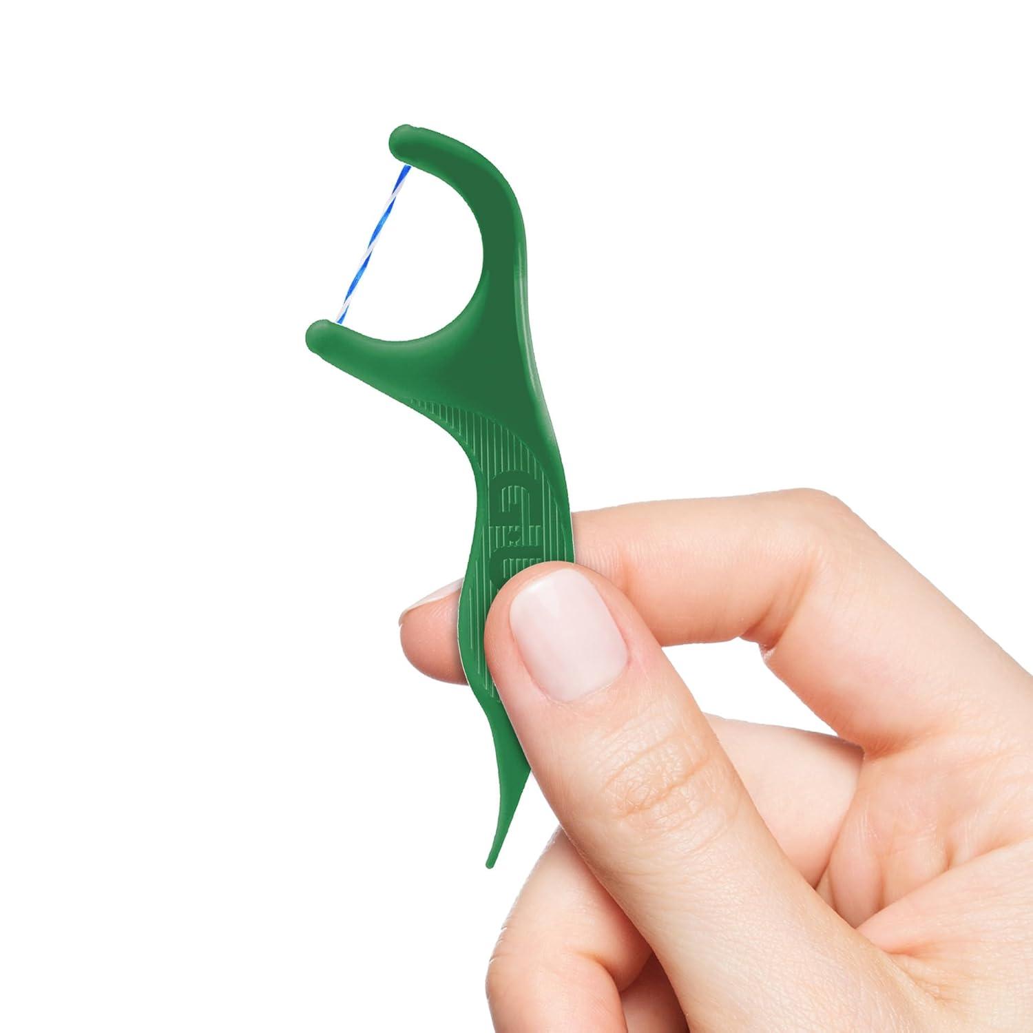 image:imageGUM Twisted Mint Floss Picks Twisted Threads ShredResistant Floss Easy Grip Handle 150 Count Pack of 4 600 Total