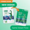GUM Twisted Mint Floss Picks – Twisted Threads, Shred-Resistant Floss, Easy Grip Handle, 150 Count (Pack of 3)
