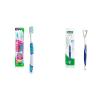 Bundle of GUM Technique Sensitive Care Toothbrush with Quad-Grip Handle, Full Head & Ultra Soft Bristles 2ct + GUM Tongue Cleaner – Dual Action Soft Bristled Tongue Brush with Tongue Scraper 1ct.