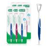 GUM Tongue Cleaner – Dual Action Soft Bristled Tongue Brush with Tongue Scraper for Better Oral Hygiene – Bad Breath Treatment (6pk)