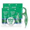 GUM Twisted Mint Floss Picks – Twisted Threads, Shred-Resistant Floss, Easy Grip Handle, 150 Count (Pack of 4) 600 Total