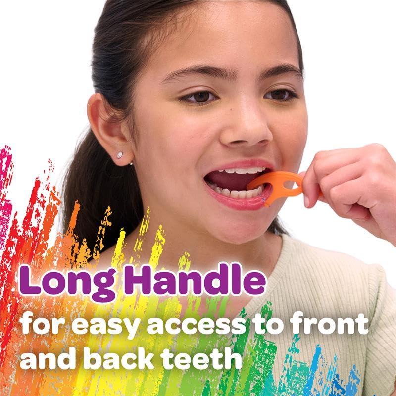 image:imageGUM Crayola Twistables Kids Flossers with Fluoride Three Fun Fruit Flavors 75 Count and GUM Crayola Marker Childrens Toothbrush Soft Bristled Kids Toothbrush Set Age 3 Suction Cup Base 3 Count