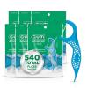 GUM Advanced Care Floss Picks – Dental Flossers for Adults with Vitamin E and Fluoride(90 Count (Pack of 6))