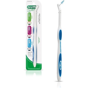 GUM Proxabrush Permanent Handle Refills – Compatible with Go-Betweens Interdental Brushes for Plaque Removal, Health, Braces Care & Implants, Pack of 4(1 Count (Pack of 1))